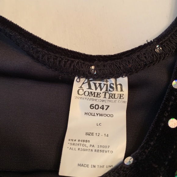 A Wish Come True Hollywood Black Dance Costume Large Child Size 12-14 - Picture 4 of 4